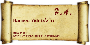 Harmos Adrián névjegykártya